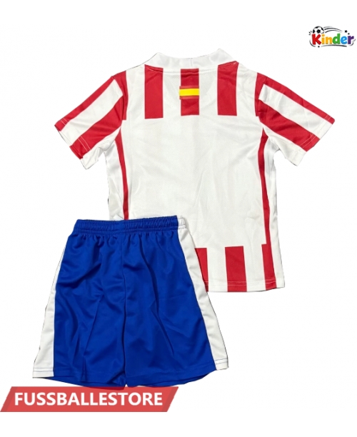 Günstige Atletico Madrid Heimtrikotsatz Kinder 2026-27 Kurzarm (+ Kurze Hosen)
